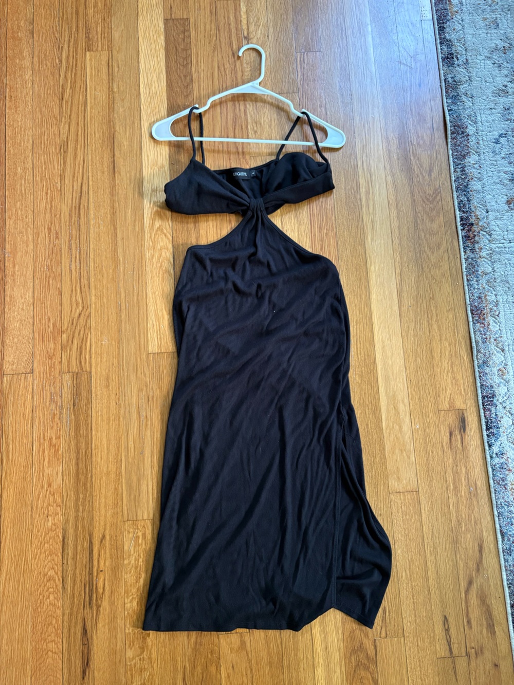 Black Twist-Neck Women’s Dress